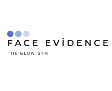 Logo de Face Evidence con slogan The Glow Gym